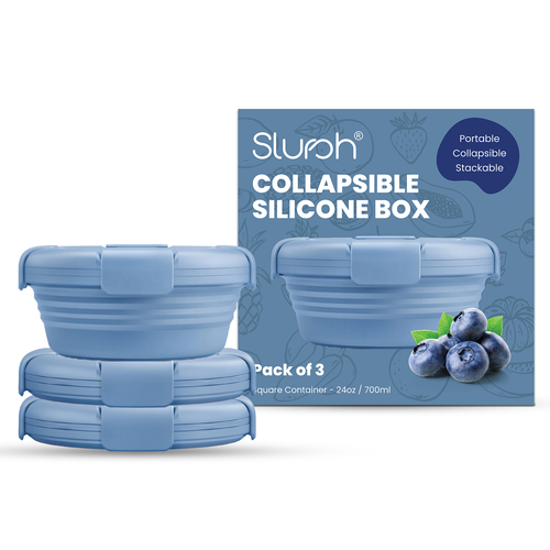Collapsible Silicone Box (Pack of 3)